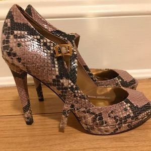 Coach Peep Toe Platform Heels